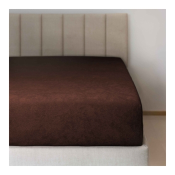 Froté prostěradlo č.45 tm. hnědá