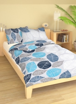 Povlečení Listy modré krep