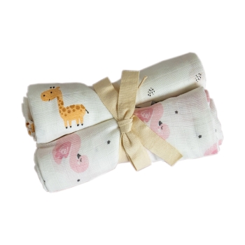 Plena tisk 70x70 DUO žirafa + labuť