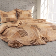 Povlečení Káro béžové krep