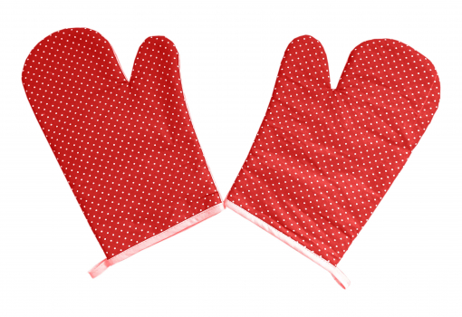 Kuchyňské chňapky puntík červený